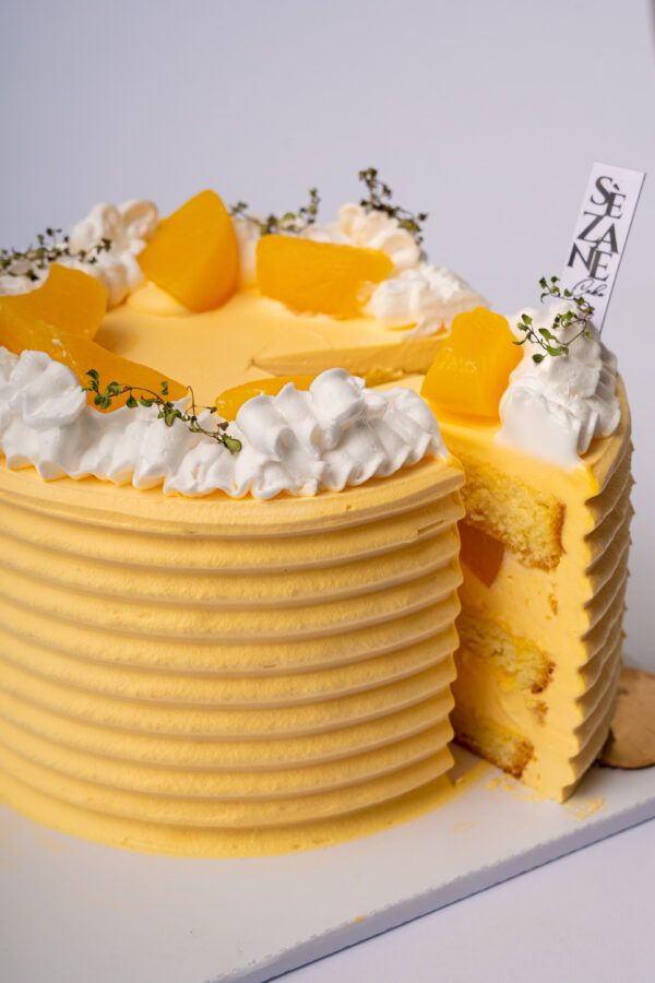 Peach Yoghurt Cream Cake