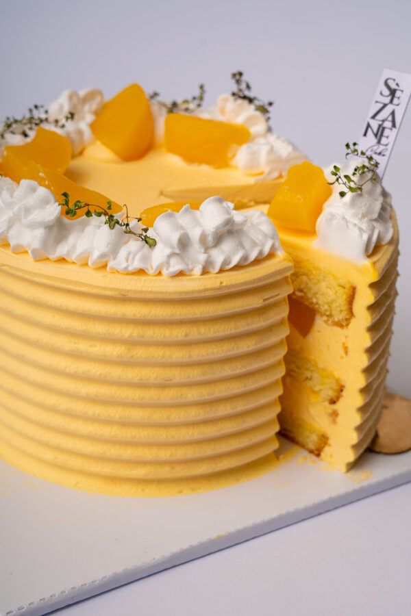 Peach Yoghurt Cream Cake